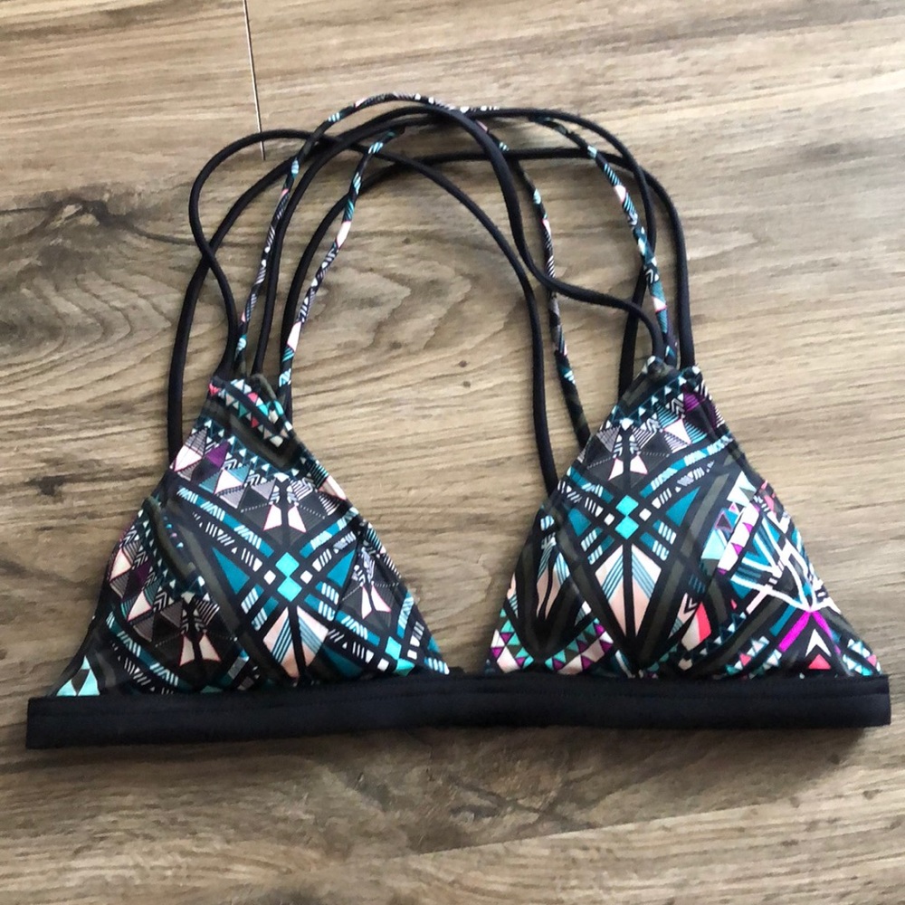 VS PINK geometric strappy bikini top
